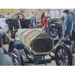 P.J. Ashmore, watercolour and gouache, Vintage Car Museum, signed and dated '61, 30 x 39cm,