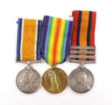 A Boer War medal group to Pte. G. Wickham Rifle Brigade, comprising; the Queen’s South Africa