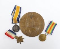 A First World War medal group to G.A. Wilkins A.B. R.N.V.R.; the Victory medal, the War medal and