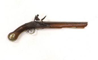 An early 19th century flintlock pistol, fully stocked with Tower proofs and crown over GR stamp to