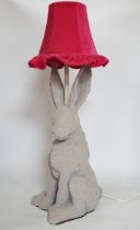 A modern novelty table lamp in the form of a hare, 58cm high