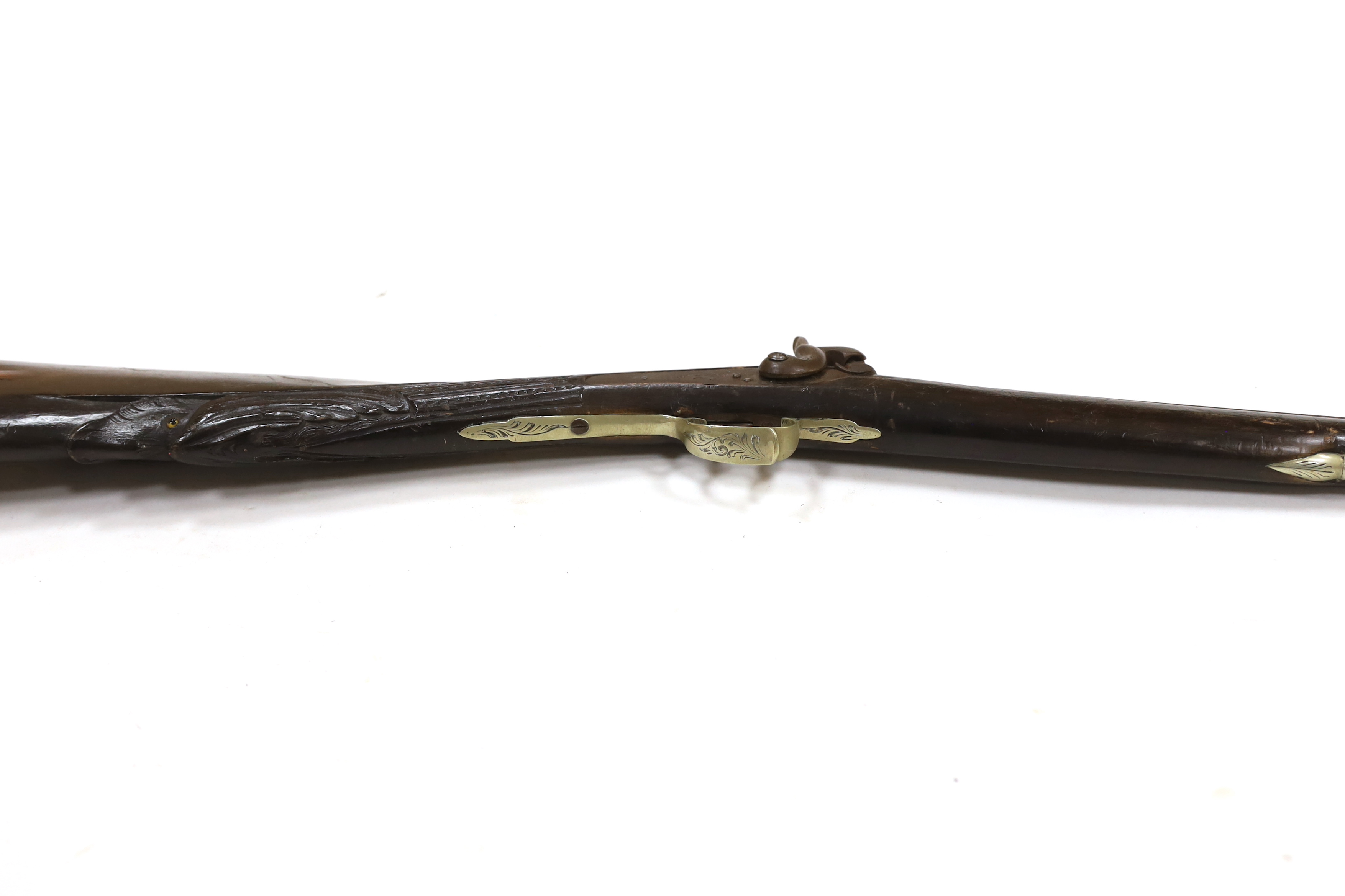 A Belgian back action percussion sporting gun made for the South American market c.1900, with - Image 3 of 7
