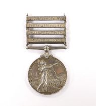 A Queen's South Africa medal to Pte. T. Simpson, Royal Fusiliers, with bars for Cape Colony,