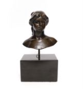 A House of Renoir reproduction bronze bust, ‘Tête de Petite Venus a la Pomme’ 10/99 AZB, 24cm high