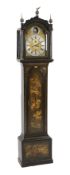 James Robinson of Well Close Square, a George III black japanned eight day longcase clock, the
