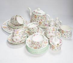 A Minton Haddon Hall eight place setting tea set