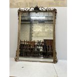 A large Victorian giltwood and composition wall mirror, width 180cm, height 238cm