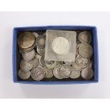 A collection of coins, mainly mid-20th century U.S. coins, some 19th century coins, including