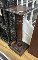 A Victorian and later mahogany pedestal, height 109cm