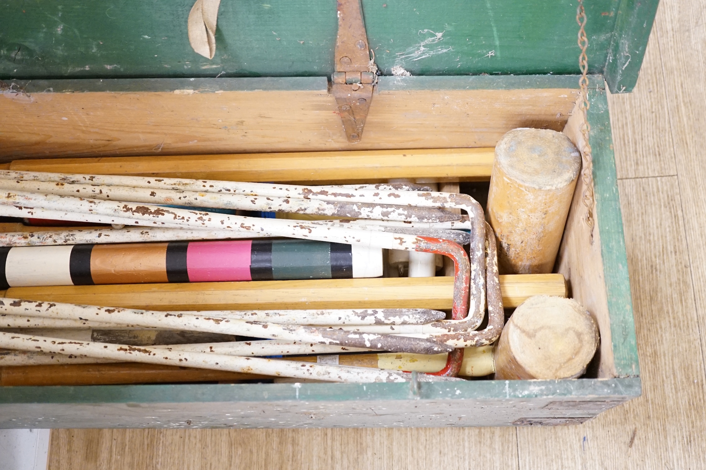 An early 20th century boxed croquet set - Image 3 of 5