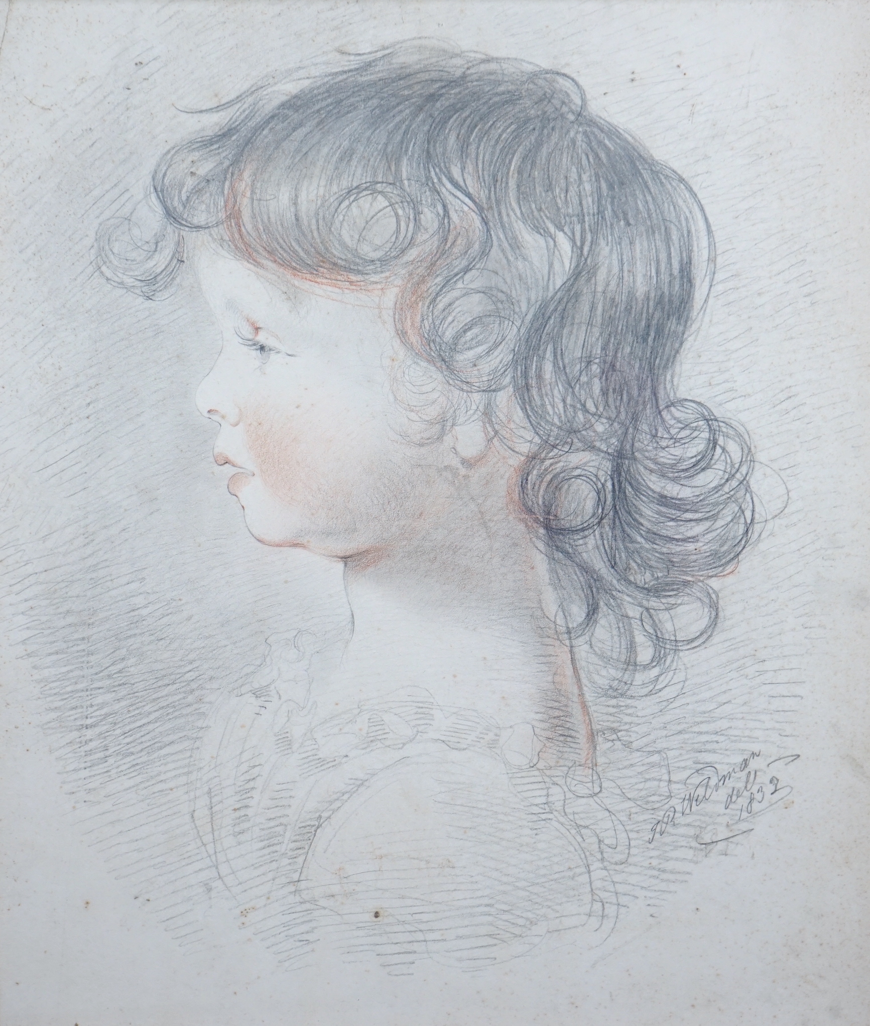 * * John Robert Wildman (fl.1823-1839), pencil and sanguine chalk on paper, Family portraits of - Bild 3 aus 17