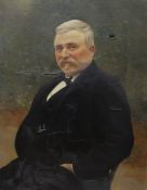 B. Lemeunier, oil on canvas, Half length portrait of a seated gentleman, signed and dated '93, 91