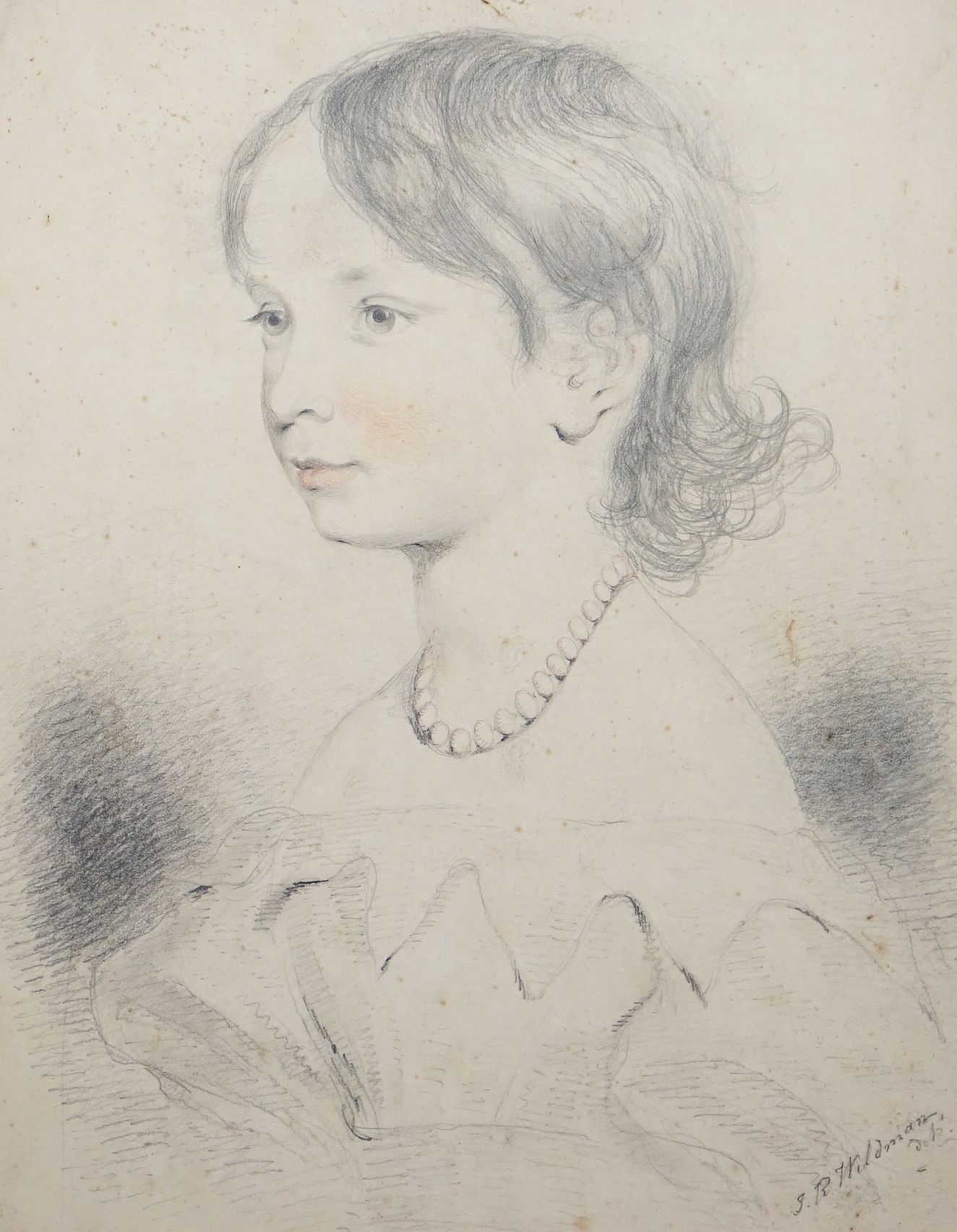 * * John Robert Wildman (fl.1823-1839), pencil and sanguine chalk on paper, Family portraits of - Bild 6 aus 17