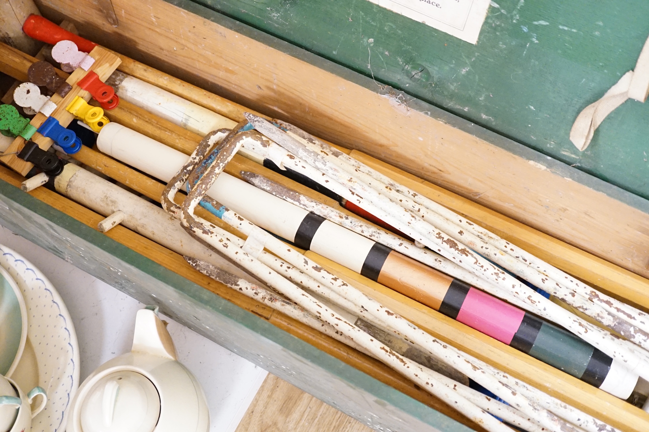 An early 20th century boxed croquet set - Image 4 of 5