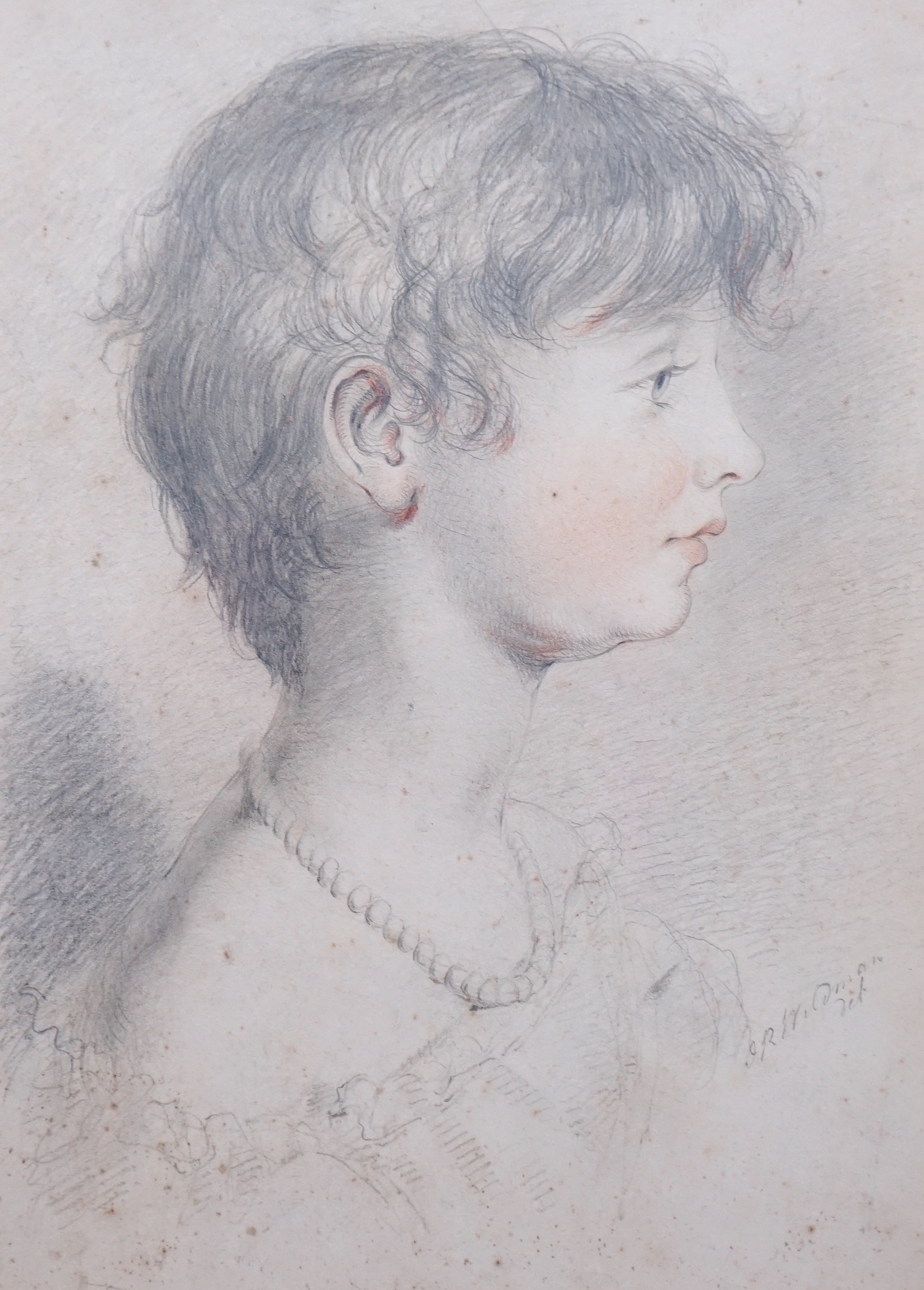 * * John Robert Wildman (fl.1823-1839), pencil and sanguine chalk on paper, Family portraits of - Bild 12 aus 17