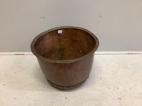 A Victorian copper copper, diameter 54cm