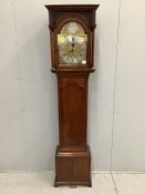 A George III mahogany eight day longcase clock, the brass dial marked Millard, Tewkesbury, height