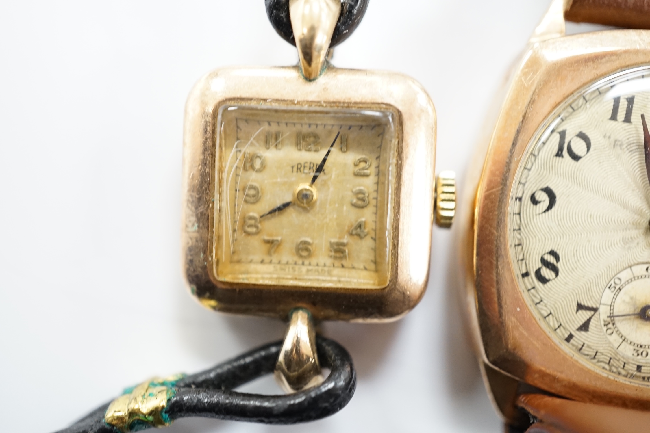 A gentleman's 9ct gold Royal manual wind wrist watch and a lady's yellow metal manual wind Trebe - Image 6 of 8