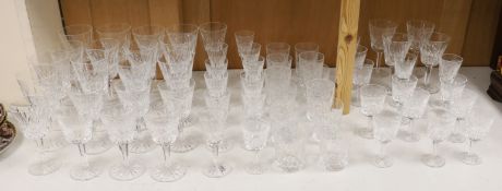 A suite of Waterford glassware for twelve including red wine, white wine and tumbler glasses,