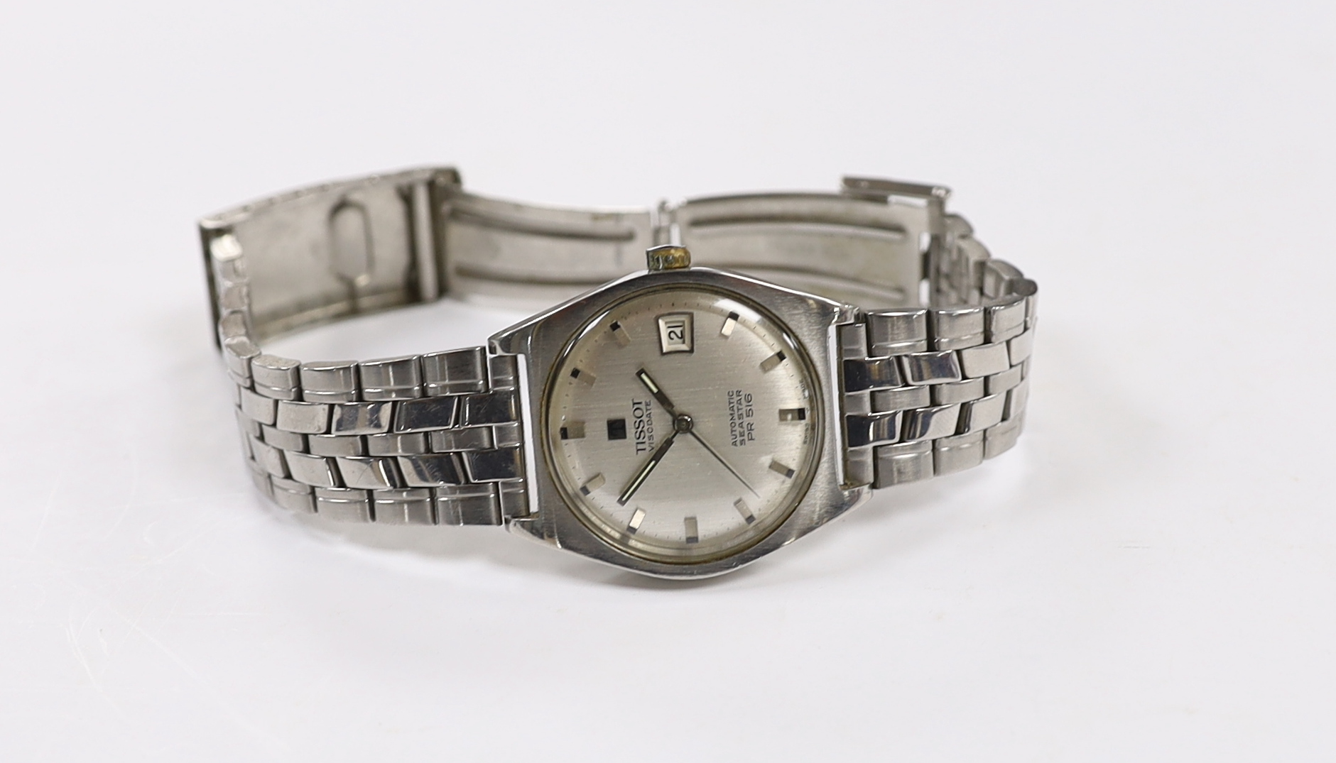 A gentleman's stainless steel Tissot Visodate Seastar automatic wrist watch, on a stainless steel - Image 2 of 3