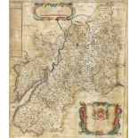 Richard Blome (1635-1705), hand coloured map of Gloucestershire, 34 x 29cm