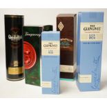 Five bottles of spirits including Glenfiddich single malt whisky and Tanqueray