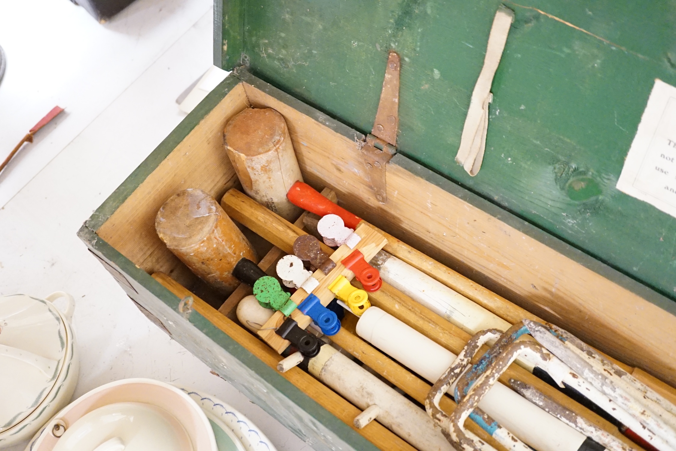 An early 20th century boxed croquet set - Image 2 of 5