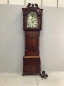 A Victorian North Country eight day longcase clock, painted dial marked Alldridge, Birmingham,