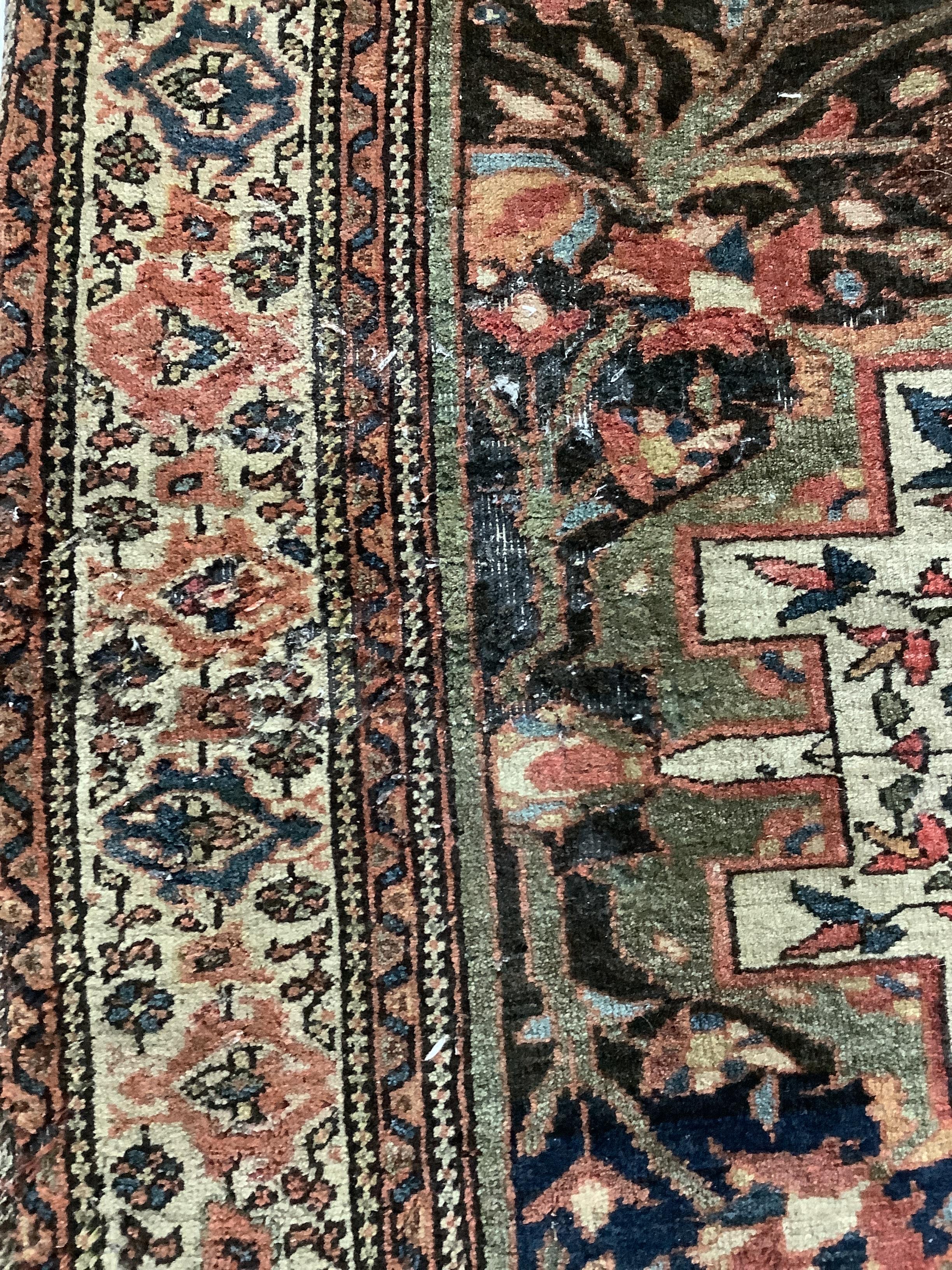 Two Tabriz blue ground rugs, larger 190 x 124cm - Image 4 of 4