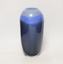 A large studio glass vase, signed Adam Aaronson, 27cm high