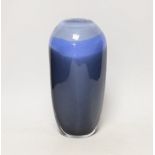 A large studio glass vase, signed Adam Aaronson, 27cm high