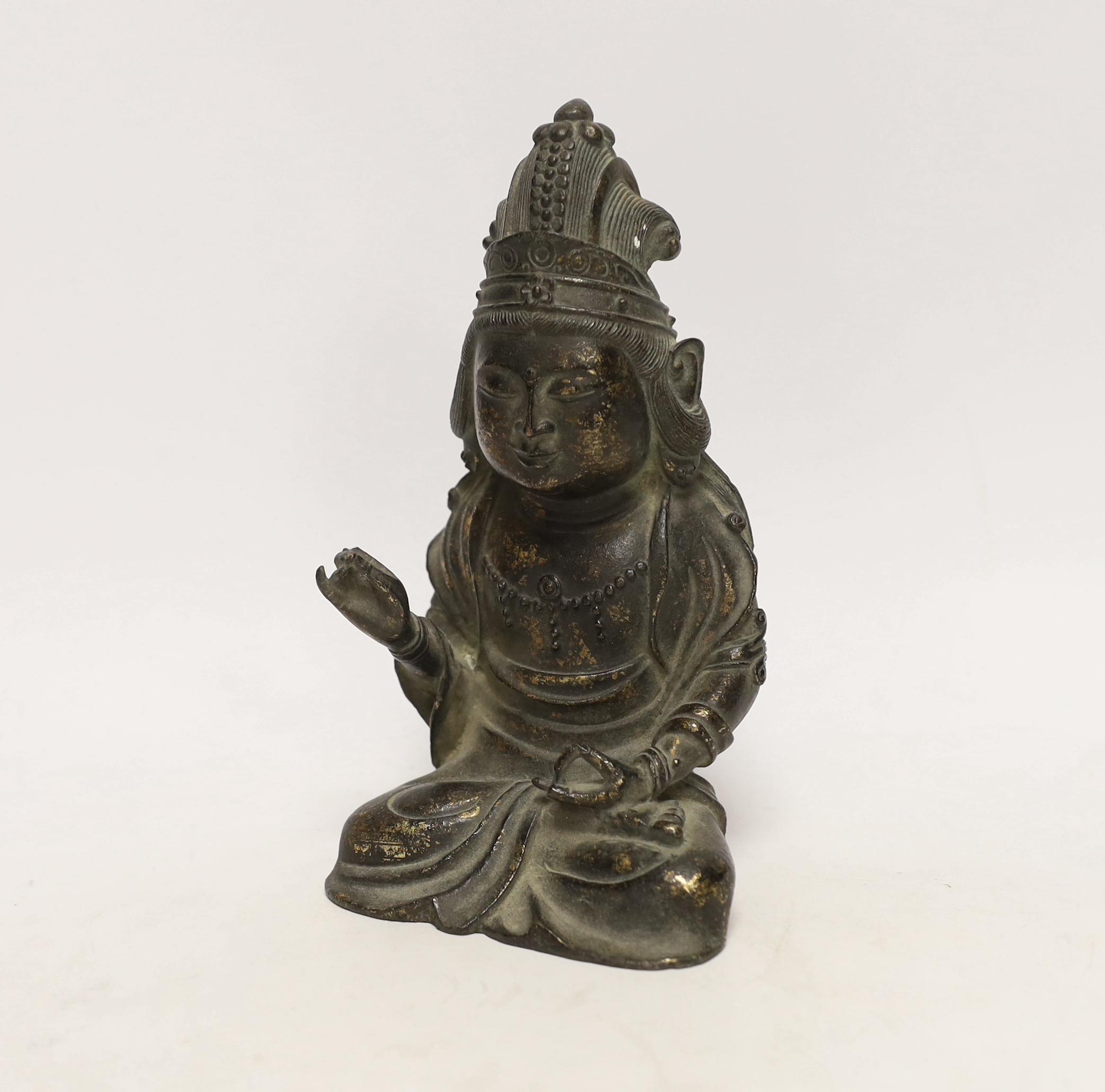A Chinese bronze figure of Bodhisattva, 20cm high