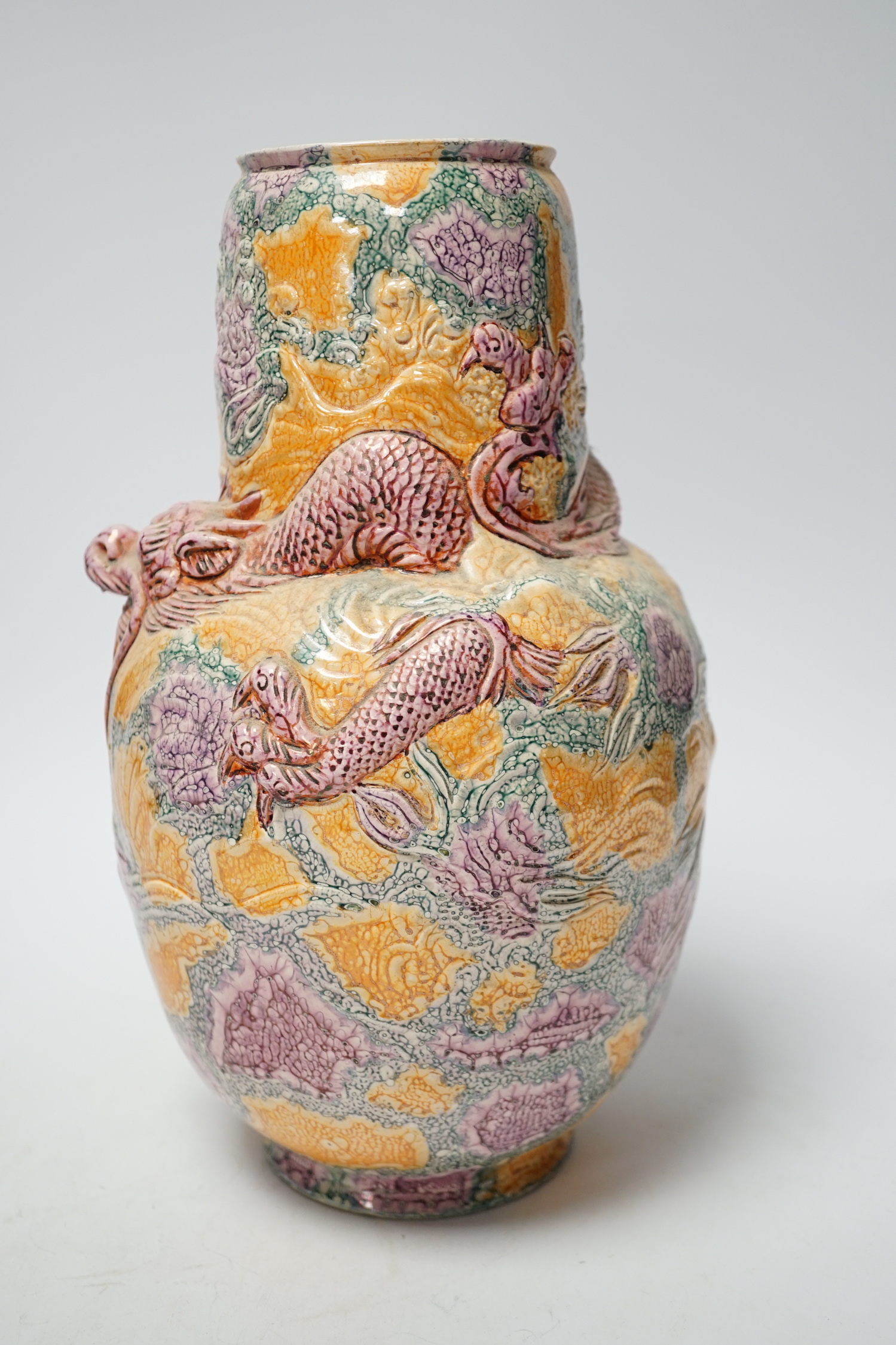 A Bretby ‘dragon’ vase, model number 2022E, 27cm - Image 2 of 4