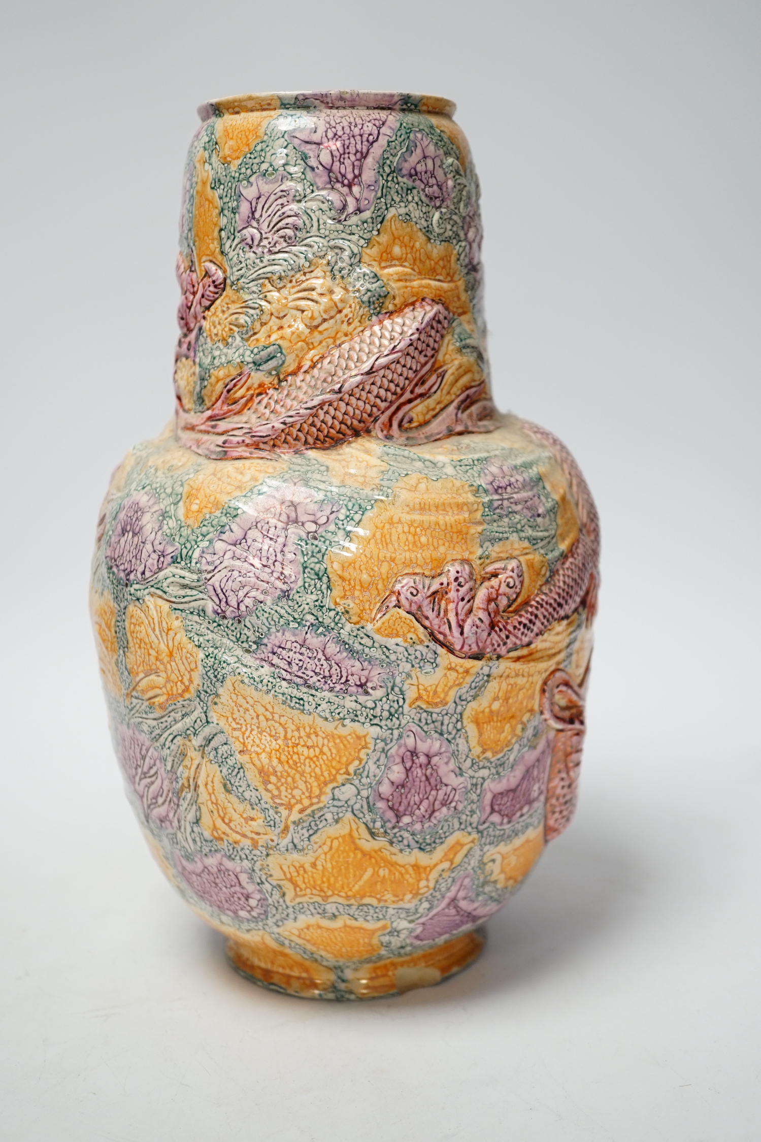 A Bretby ‘dragon’ vase, model number 2022E, 27cm - Image 3 of 4