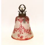 de Vez, an early 20th century cameo glass lamp shade, 25cm