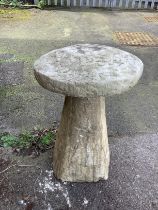 A cast staddle stone, height 70cm