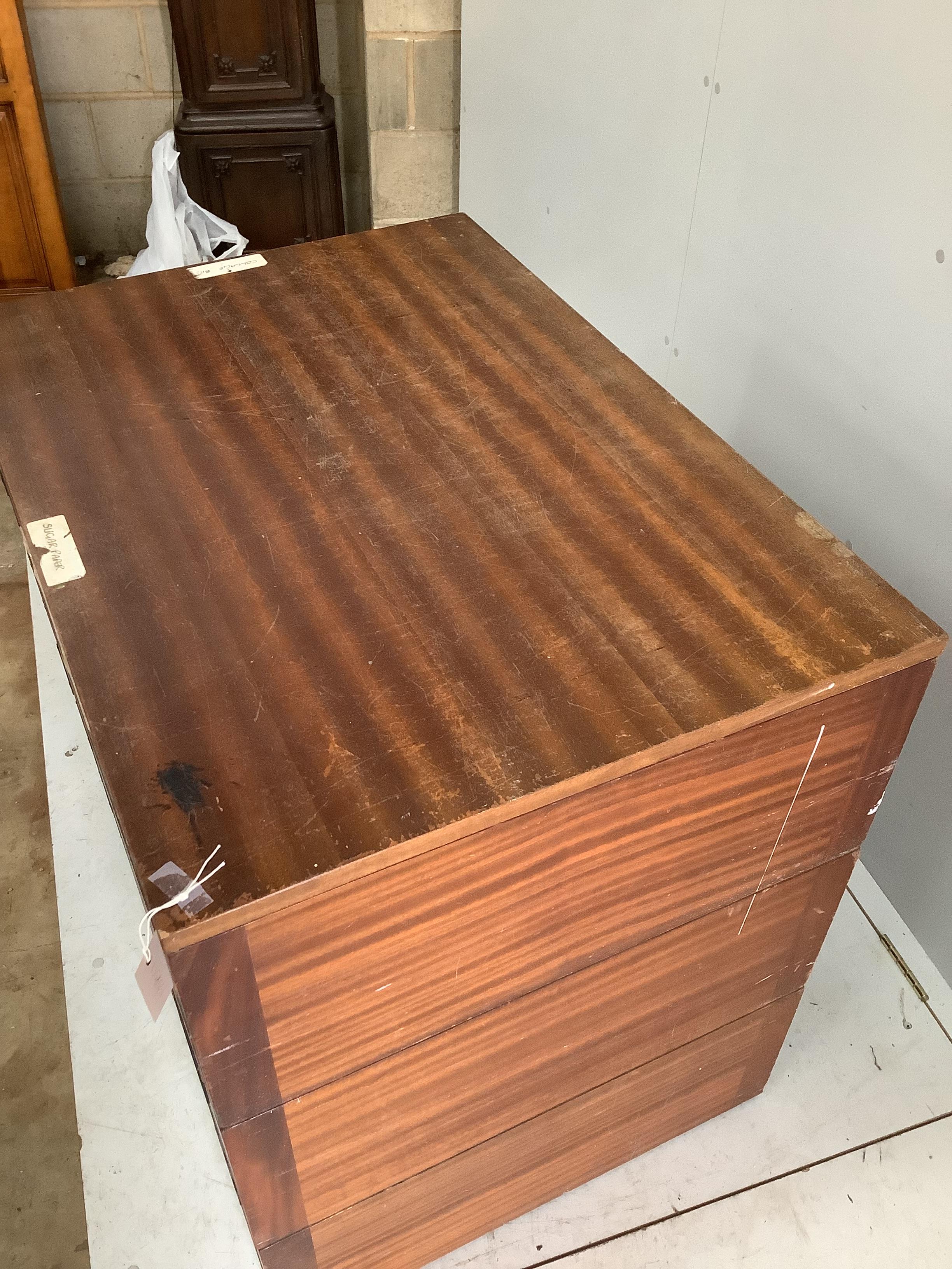 A mid century teak three section nine drawer plan chest, width 94cm, depth 67cm, height 84cm - Image 3 of 3