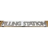 A collection of large metal letters spelling ' Filling Station' letters 23cm high (14)