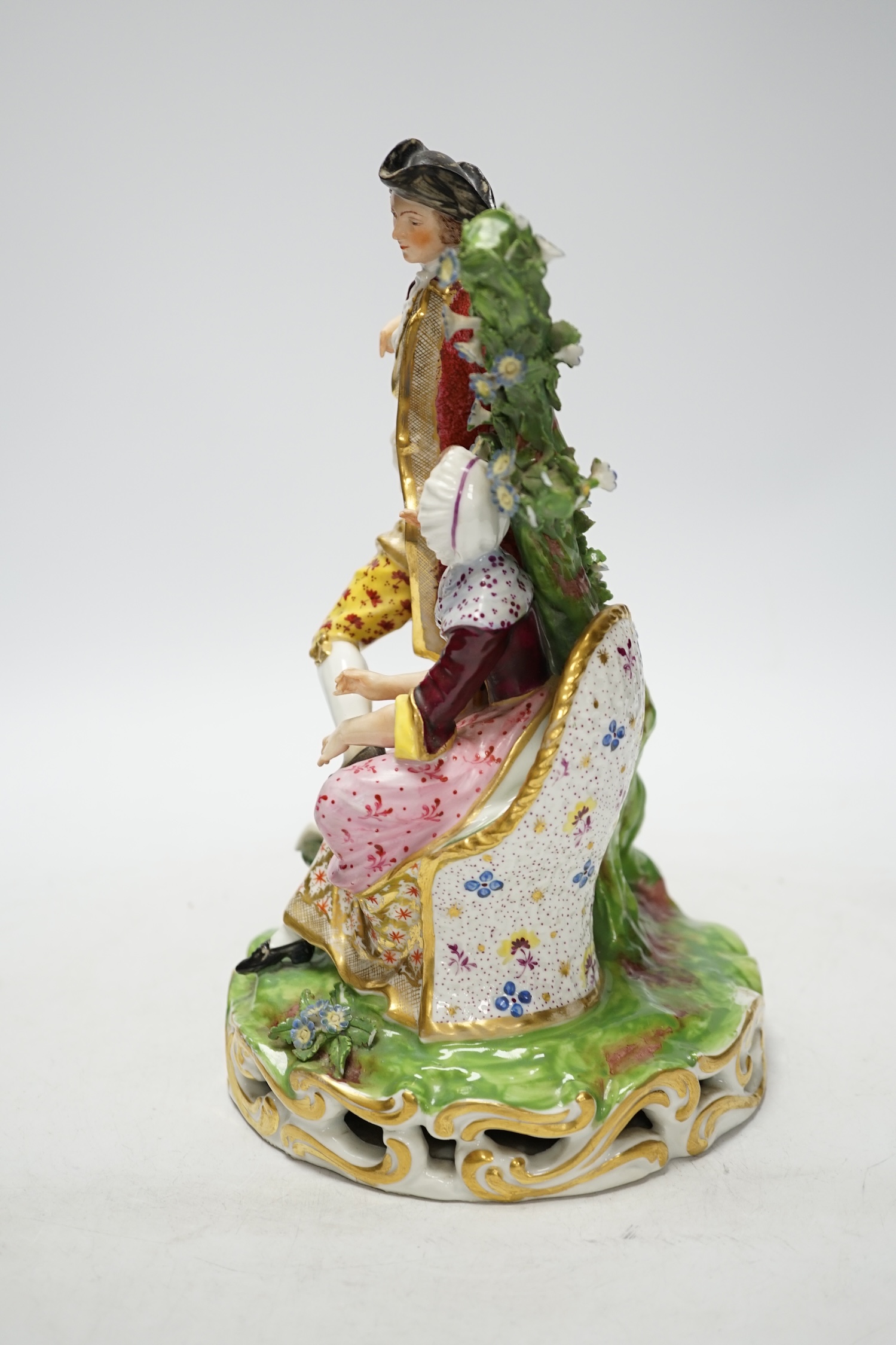 An early 20th century Continental porcelain Derby style group, 27cm - Image 2 of 5