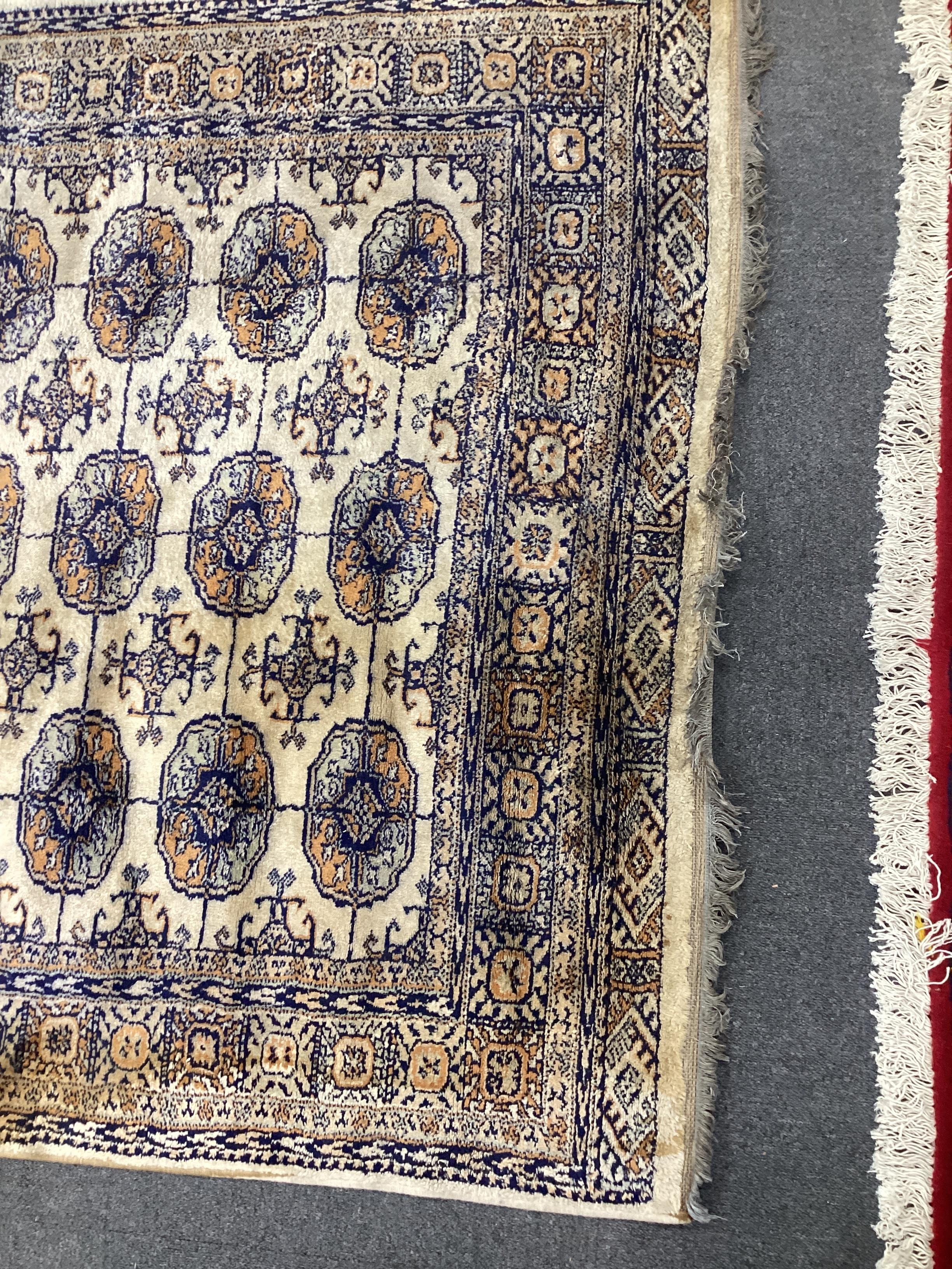 A Bokhara rug and a small Chinese rug, larger 180 x 132cm - Image 3 of 6