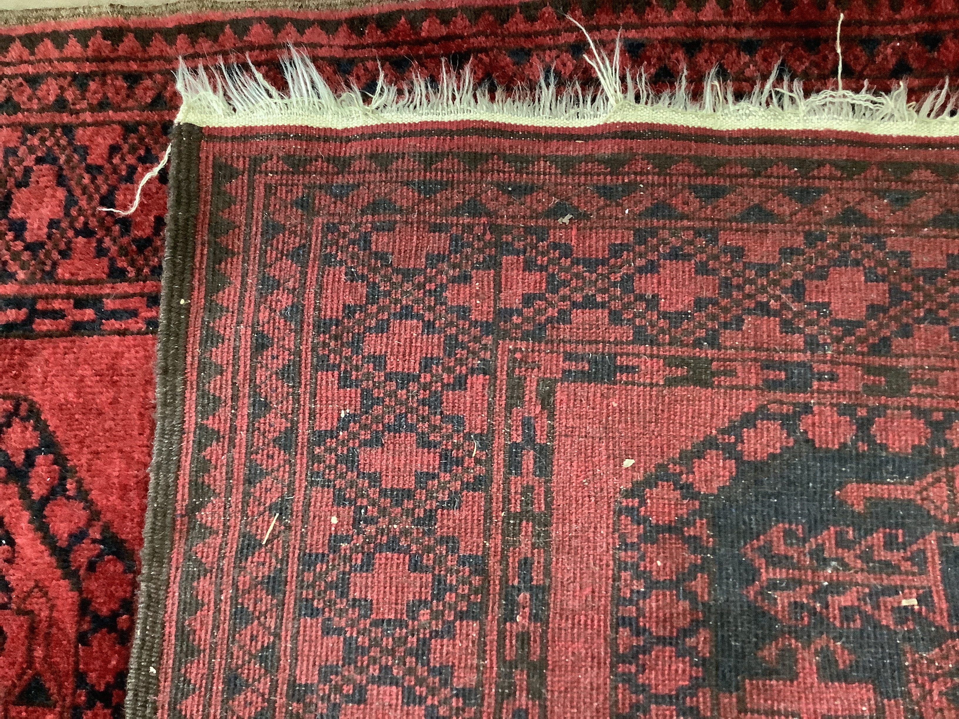 Two Afghan red ground rugs, larger 170 x 120cm - Image 3 of 4