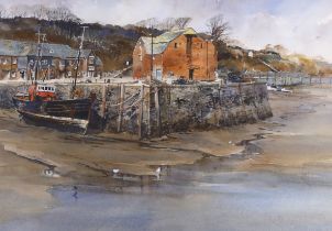 Deborah Tilby (Canadian), watercolour, Padstow harbour, signed, 41 x 61cm