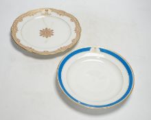 Russian interest- A Grand Duchess Kazenia plate and a Coronation Service Alexander II plate, largest