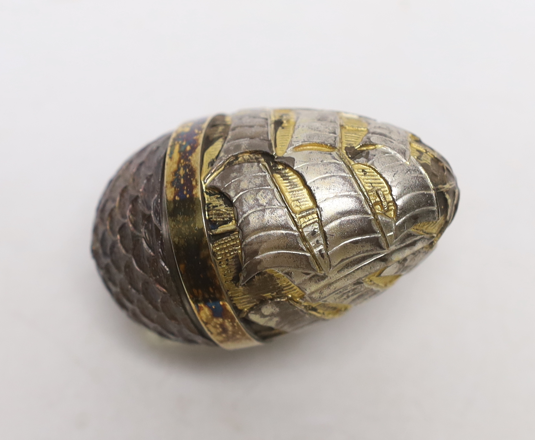 An Elizabeth II parcel gilt silver and enamel surprise egg, by Stuart Devlin, London, 1989, numbered - Image 2 of 3