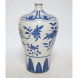 A Chinese blue and white meiping, 24cm