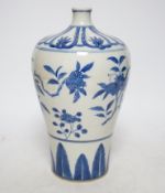 A Chinese blue and white meiping, 24cm