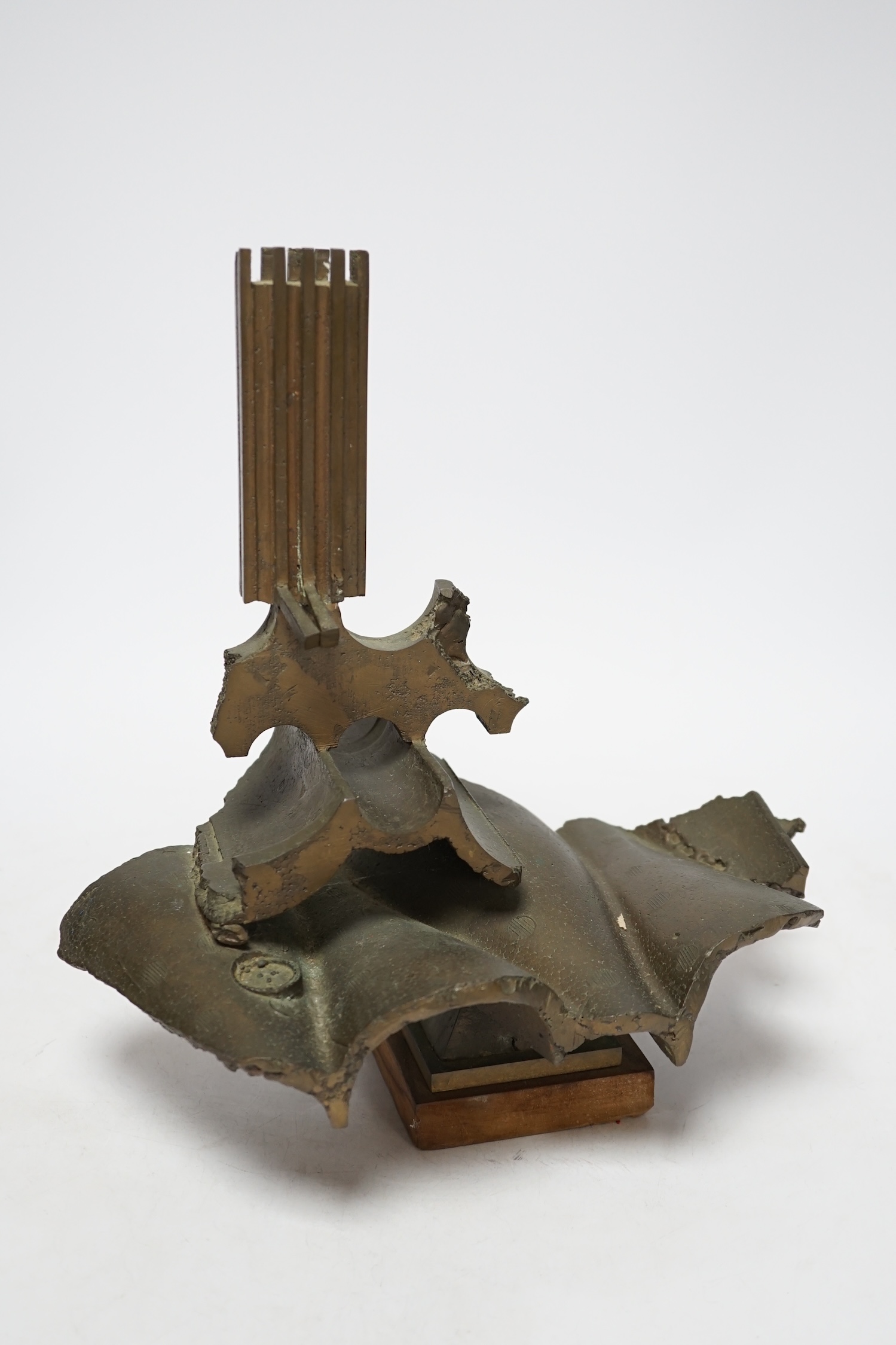 Geoffrey Dudley (1918-1986), bronze, 'Staffordshire Pit Head', 30cm - Image 3 of 4