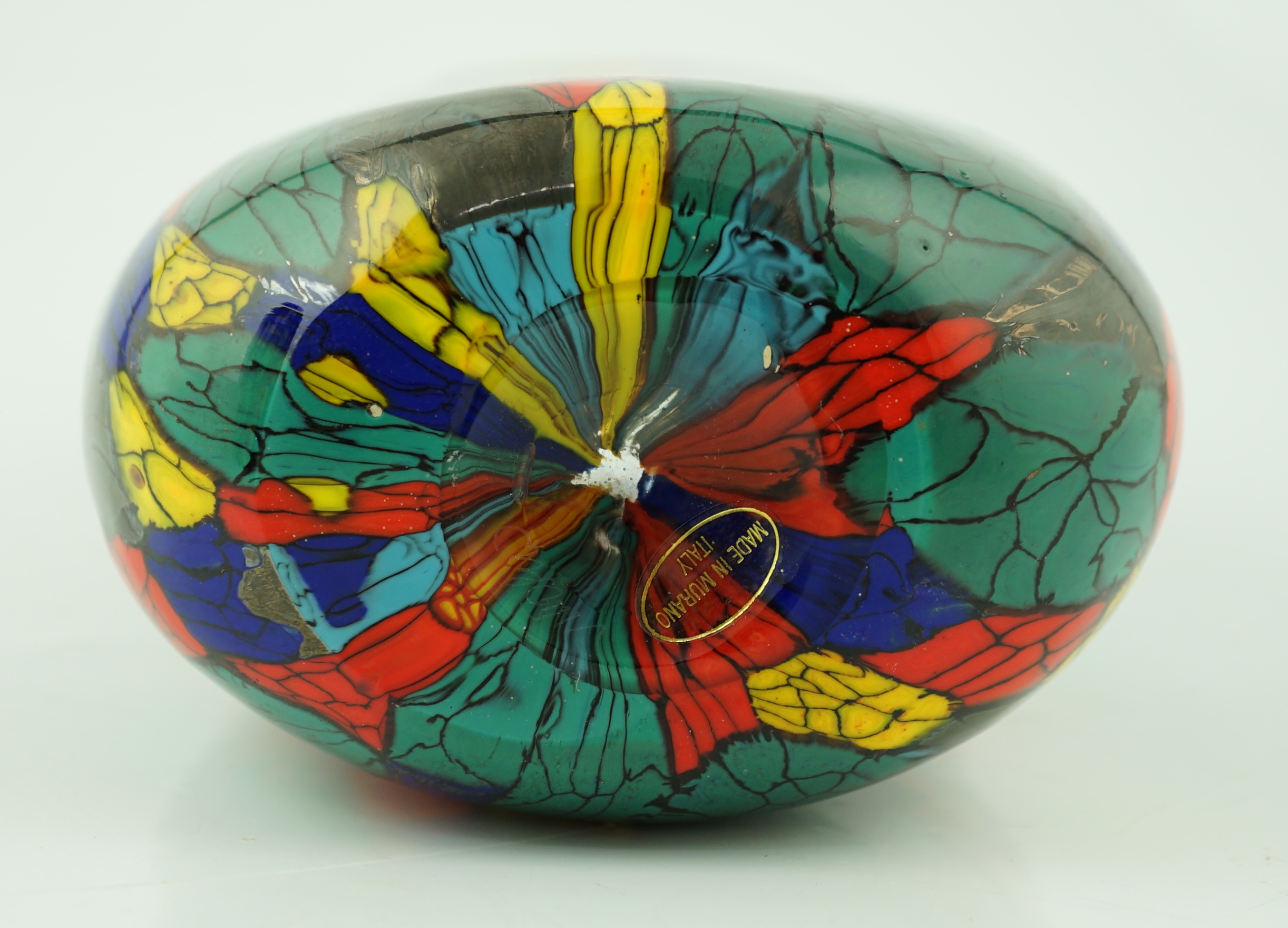 ** ** Vittorio Ferro (1932-2012) A Murano glass Murrine vase, cylindrical, with a multicoloured - Image 6 of 6