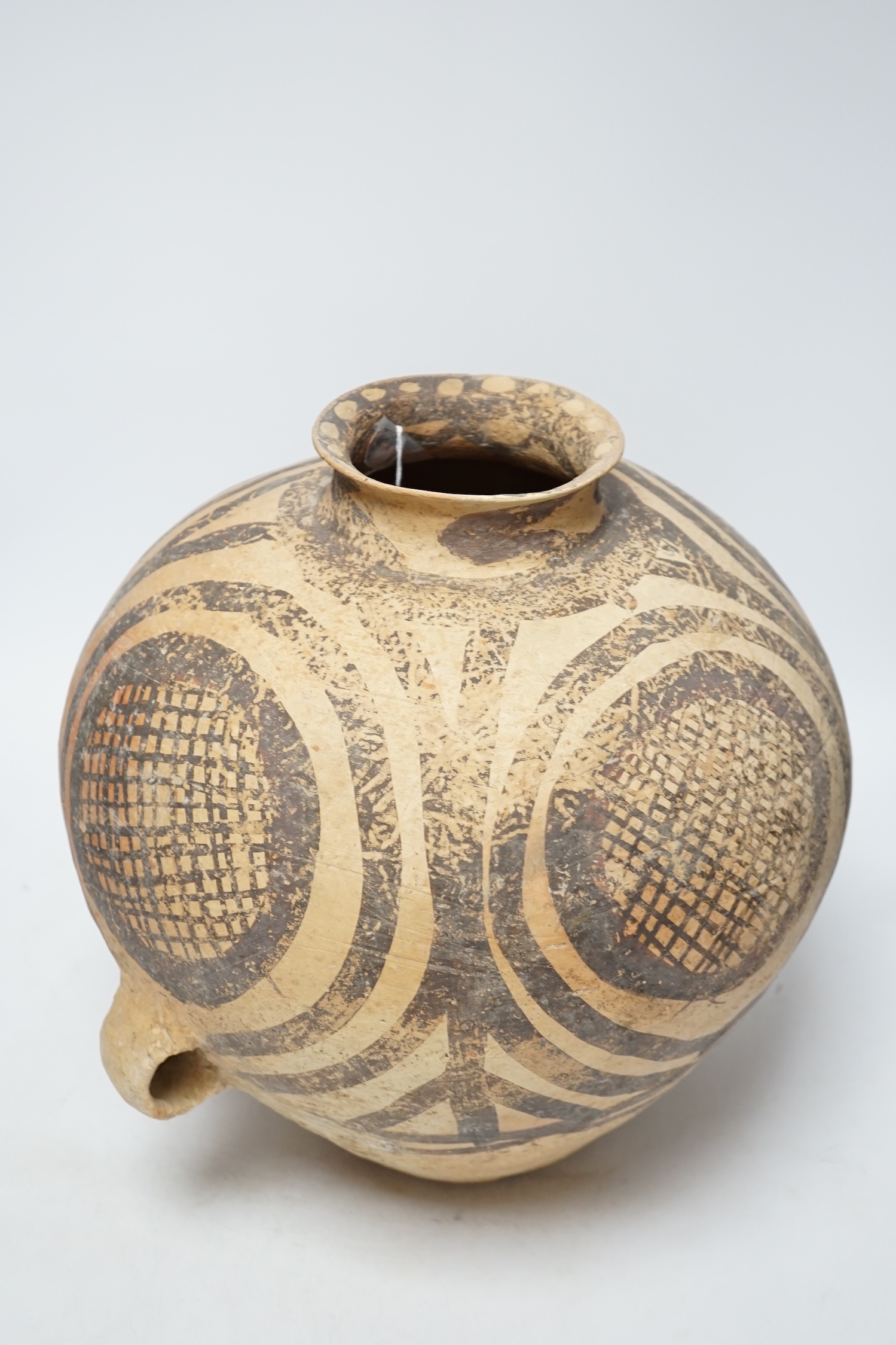 A large Chinese black painted pottery jar, Neolithic, Machang period, with Oxford Thermoluminescence - Image 5 of 6