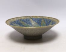 A Royal Lancastrian bowl, thrown by E.T. Radford, decorated by Gwladys Rodgers, 22cm diameter